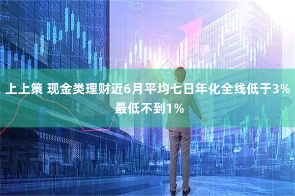 上上策 现金类理财近6月平均七日年化全线低于3% 最低不到1%